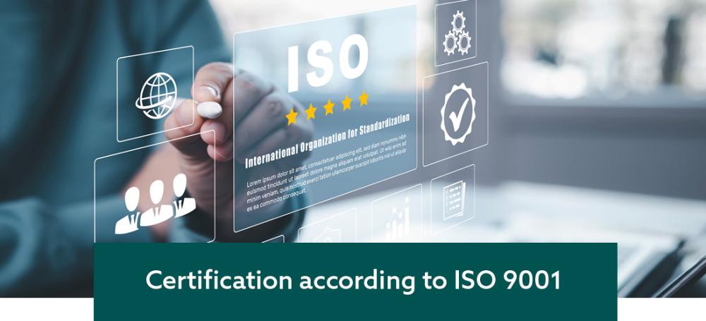 Certification according to ISO 9001