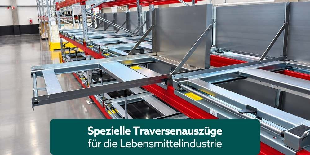 Spezielle Traversenauszüge für die Lebensmittelindustrie