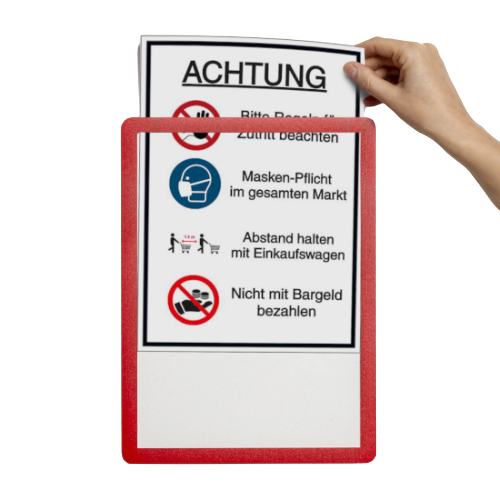 Aushang „Schutzmaßnahmen“