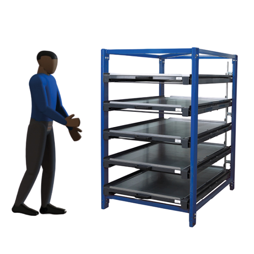 Compact pull-out racks