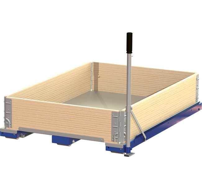 Frame with steel shelf and middle foot for pull-out units