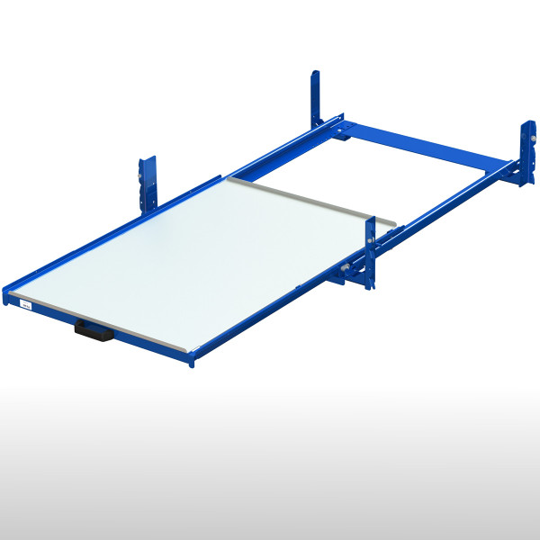 Eingehängte Auszüge mit Stahlboden-200 kg-ca. 70%-Enzianblau - RAL 5010