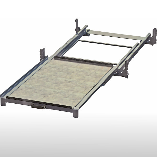 Eingehängte Auszüge mit Stahlboden-150 kg-ca. 100%-Graphitgrau - RAL 7024