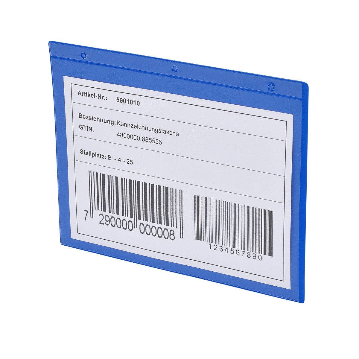 Kennzeichnungstaschen mit Aufhängelochung