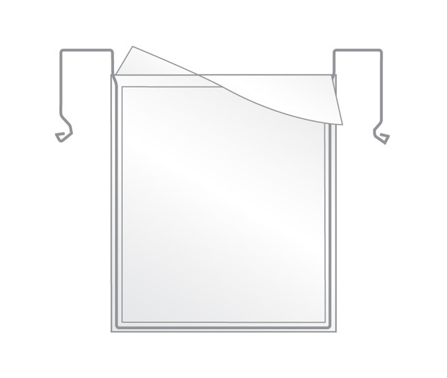 Pockets with wire hangers - DIN A4