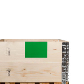 Labelling sign for collar pallets red/green