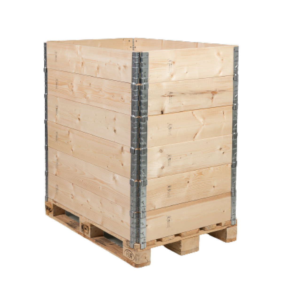 6 stacked pallet collars