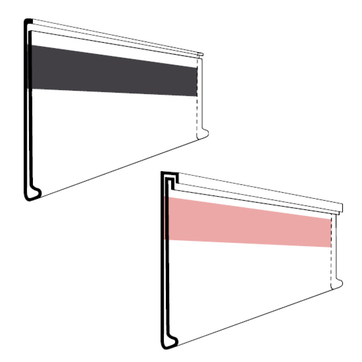 Etikettenhalter AM und AL mit C-Raste