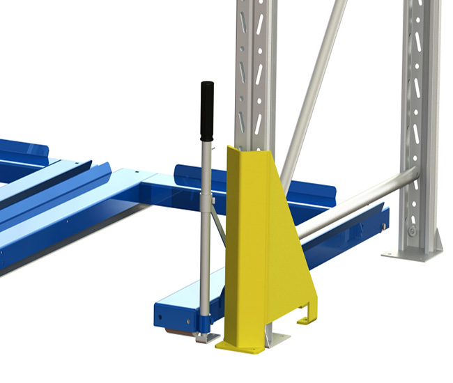 Collision protection for shelf racks