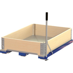 Frame with steel shelf and middle foot for pull-out units