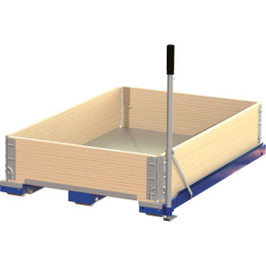 Frame with steel shelf and middle foot for pull-out units