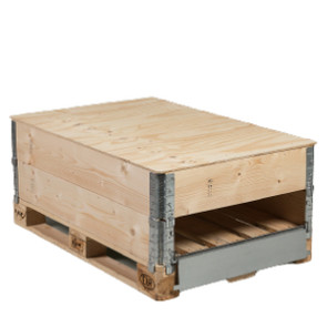 Holzaufsatzrahmen mit offener Metall-Klappe