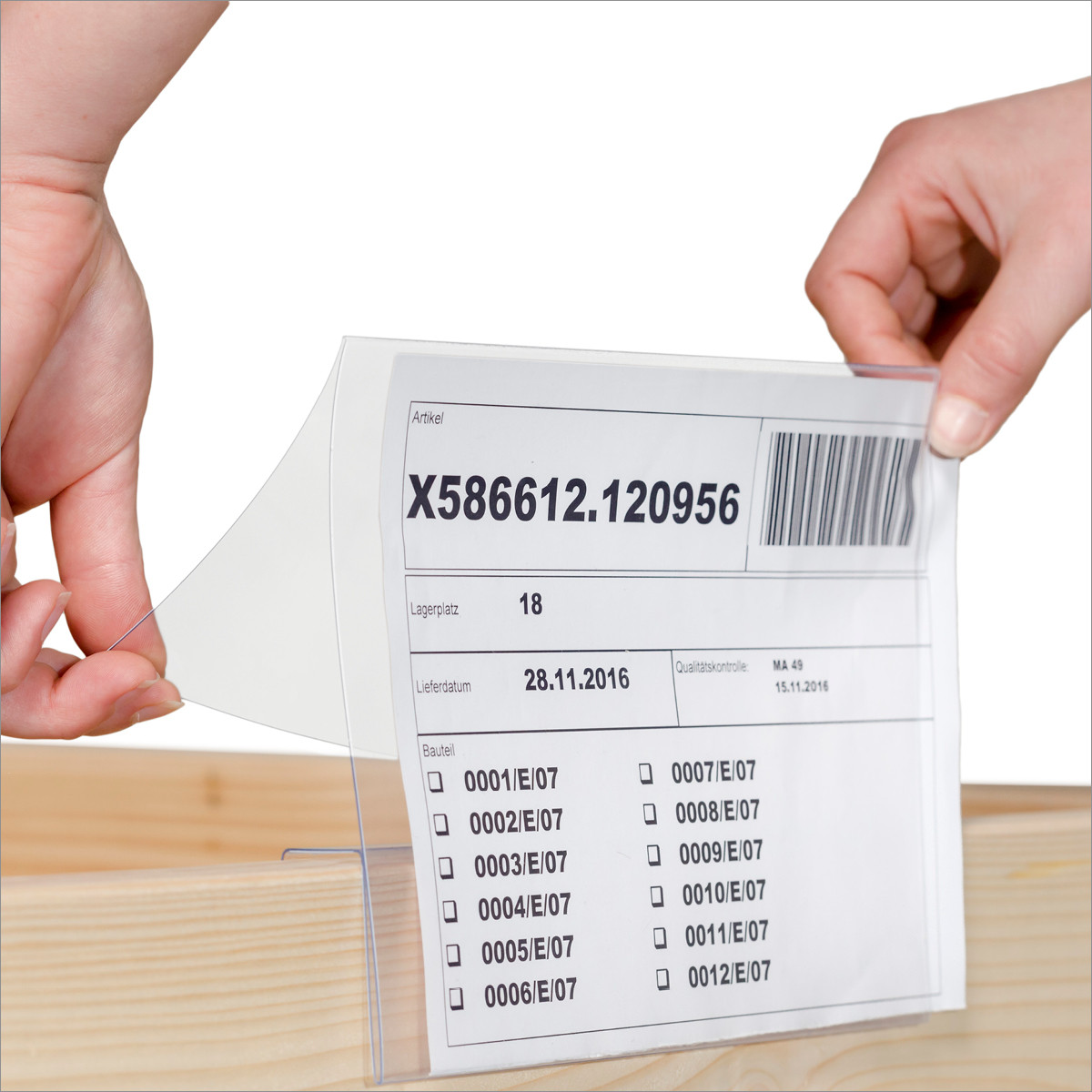 Sign for pallet collars 