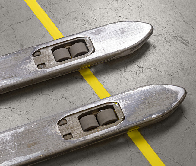 Floor marking tape - rounded edges
