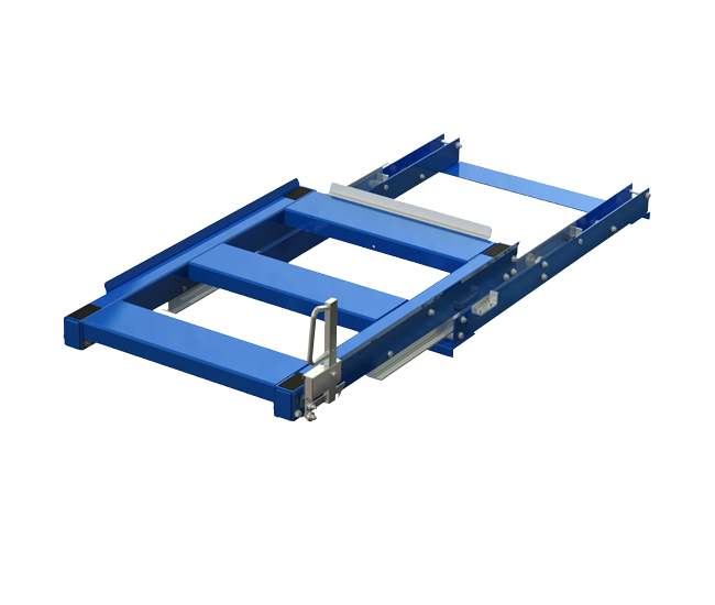 Heavy duty pallet pull-out unit with handle