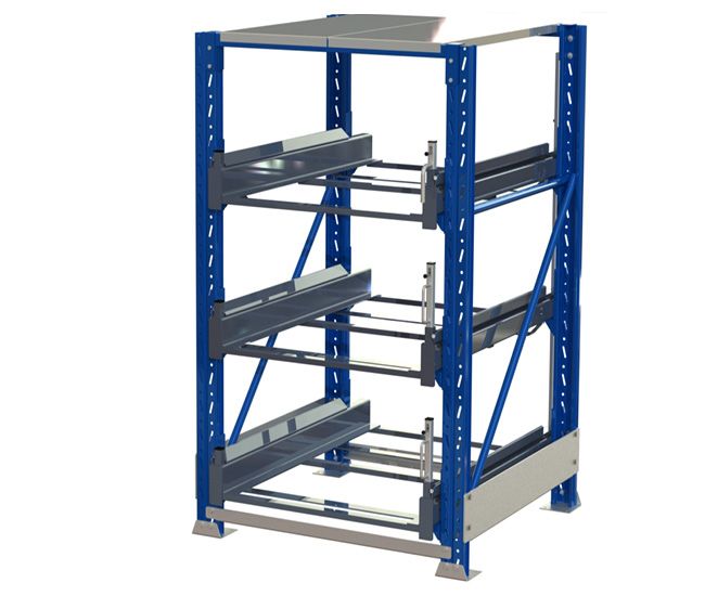 Heavy duty pallet pull-out rack