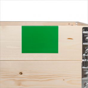 Labelling signs for pallet collars | green side