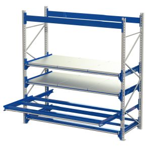 Steel shelf for upright hanging XL pull-out-unit