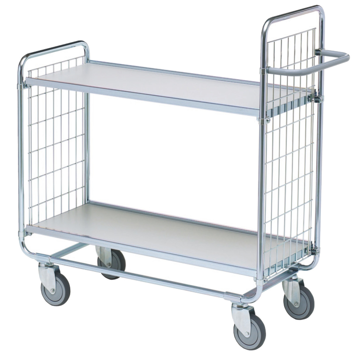 Etagenwagen Serie 100 mit Gitter und zwei Etagen