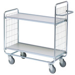 Etagenwagen Serie 100 mit Gitter und zwei Etagen