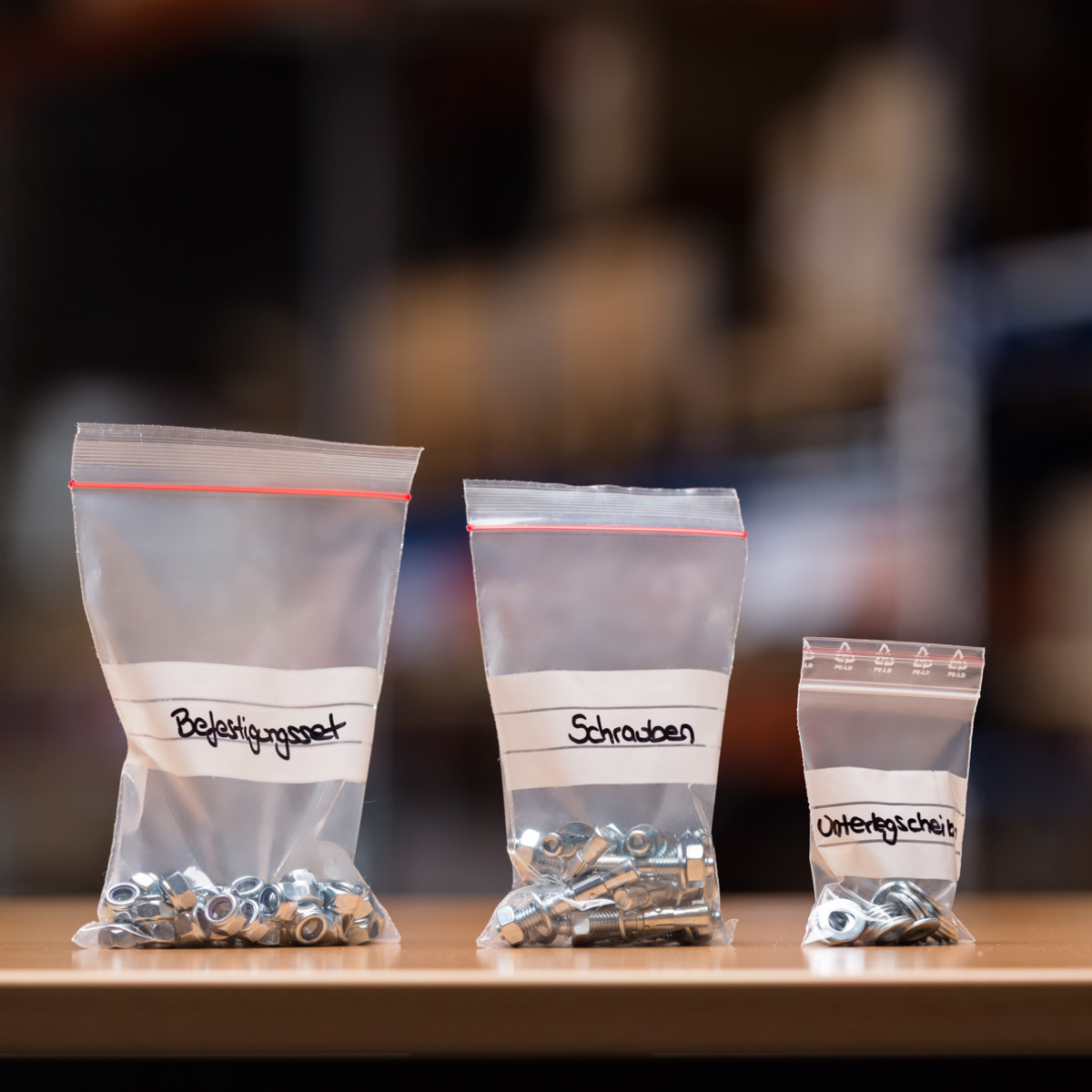 Übersicht Druckverschlussbeutel