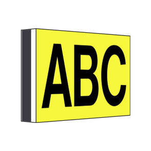 shelf & aisle sign - angled