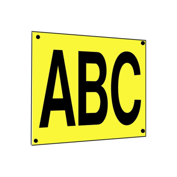 Regal- und Gangschild mit Aufhängelochung