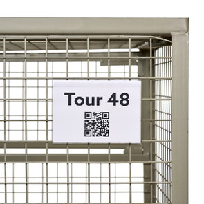 Hartkunststofftaschen an einer Gitterboxen