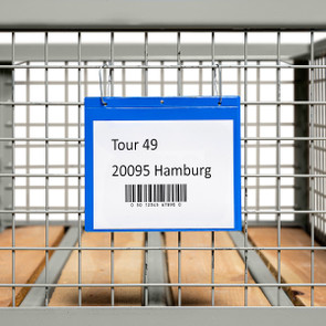 Kennzeichnungstaschen mit Aufhängelochung - Zwei Bügelklemme