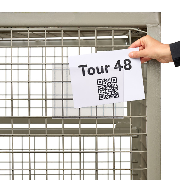 Stable pockets for wire boxes with two clamps