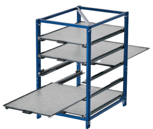 Kompaktes Auszugsregal | 200 kg beidseitig
