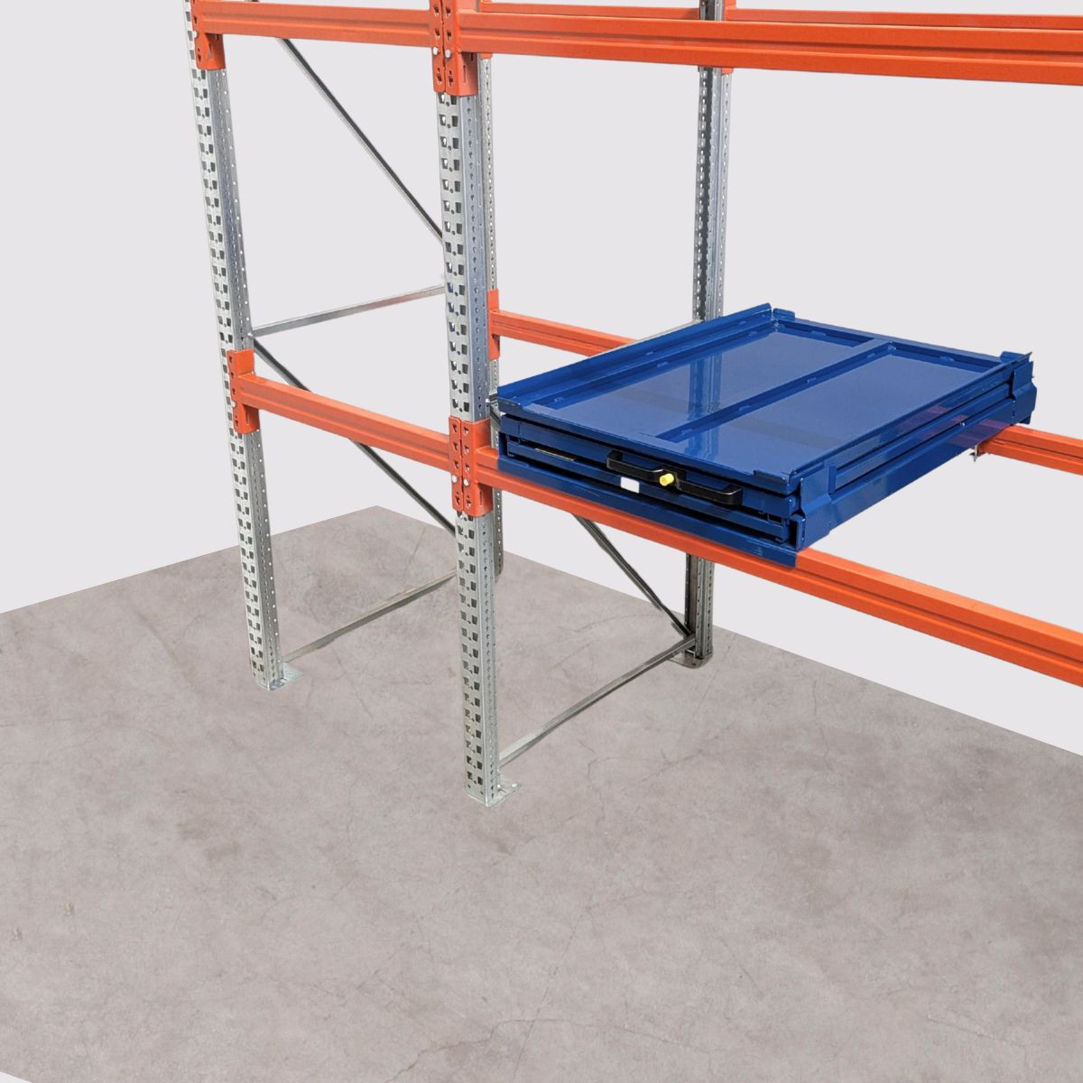 Rotatable pallet pull out unit