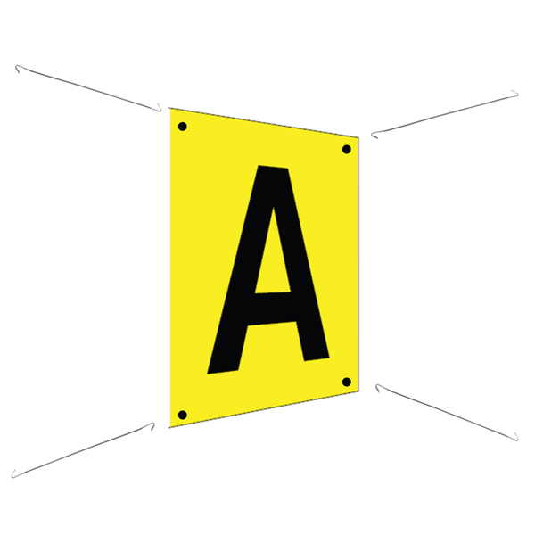 Shelf and aisle sign straight with hanging holes