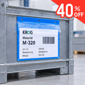 Magnettasche DIN A5 quer blau mit Klappe