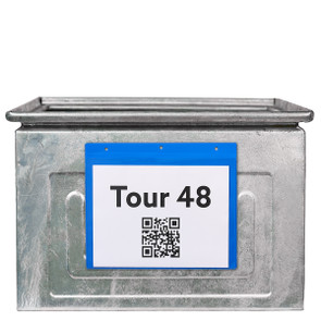 Magnettasche an einer metallischen Transportbox