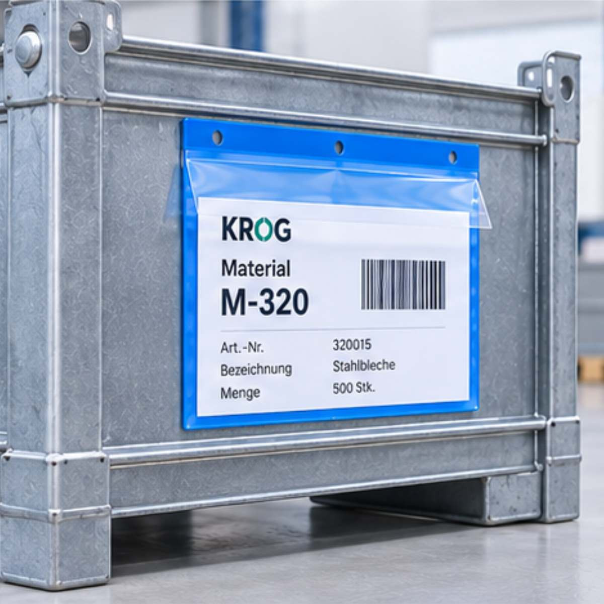 Magnettasche DIN A5 quer blau mit Klappe