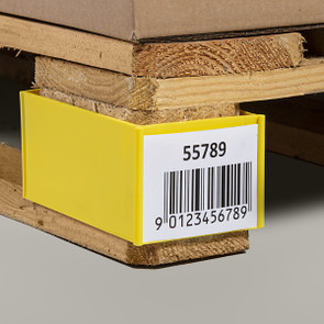 Palettenfußspange gelb Label A7