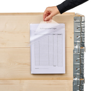 Soft self adhesive pockets on wood - expandable