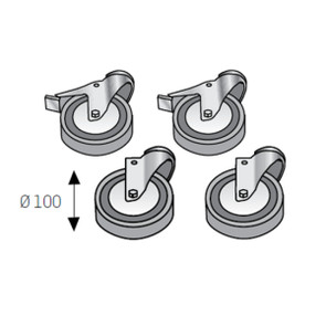 Rollenset für Tischgestell IDC & Mega