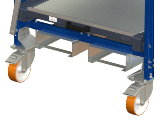 Wheel set for pull-out rack 