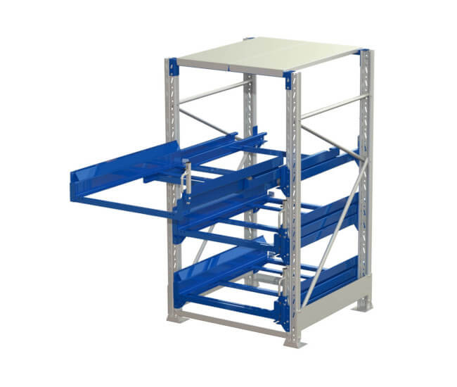 Heavy duty pallet pull-out rack
