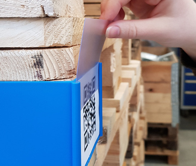 Schutzplatte für Palettenspange