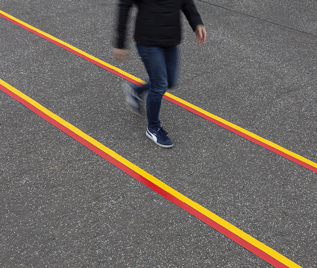Durable floor marking tape with non-slip surface
