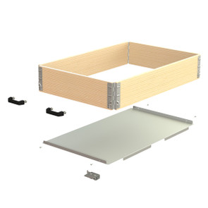 Steel bottom with foot pedal, handle and collar frame