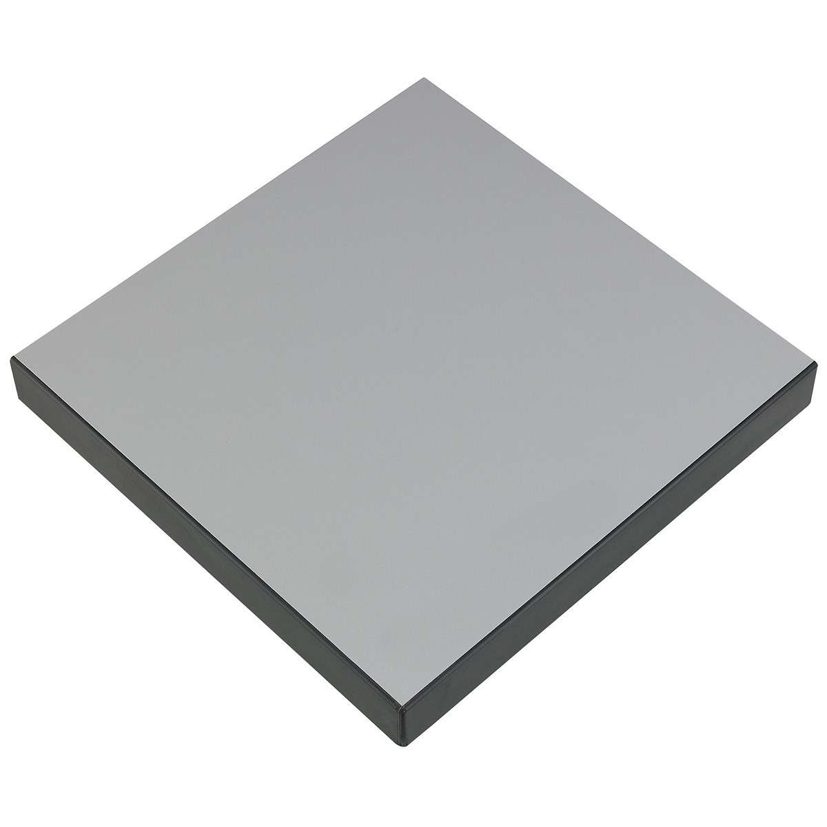 Ausschnitt Tischplatte Laminat grau