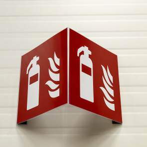 Angled sign