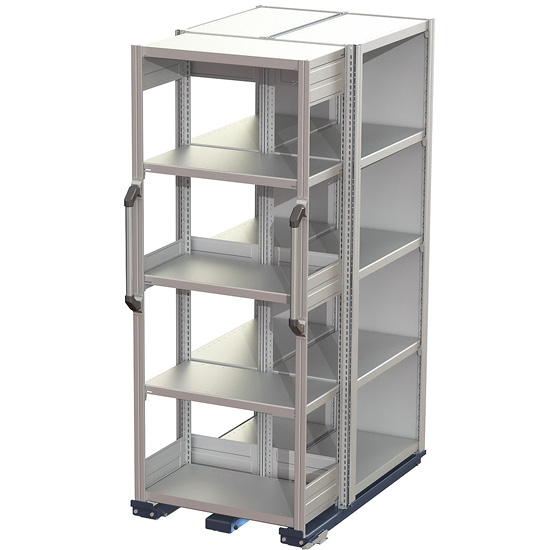 Floor pull-out units with shelf assembly