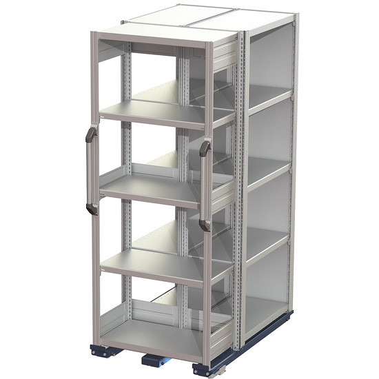 Floor pull-out units with shelf assembly