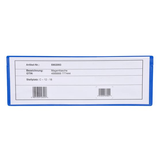 Produktbild von Kaiserkraft Etikettentaschen – Magnetisch, Aus ECO-PVC, 120x80 Mm, VE 25 Stück