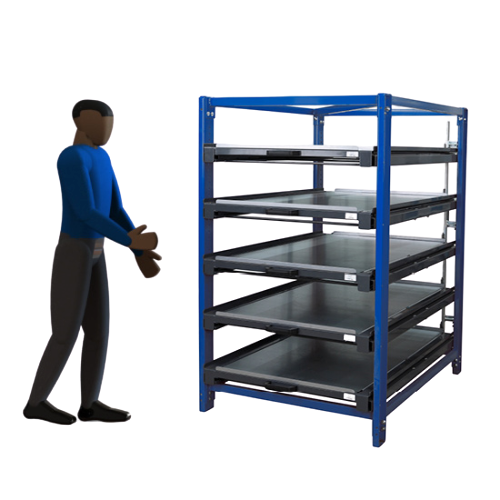 Compact pull out rack